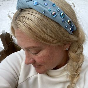 HANDMADE Twisted Knot Blue Headband